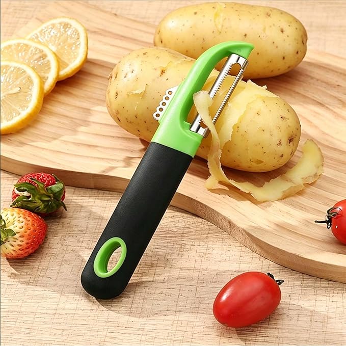 Swivel Vegetable Peeler, Ultra Sharp Stainless Steel Fruit Peeler with Ergonomic Non-Slip Handle, Multifunctional Kitchen Peeler for Potato Carrot Apple Orange Citrus, Dishwasher Safe