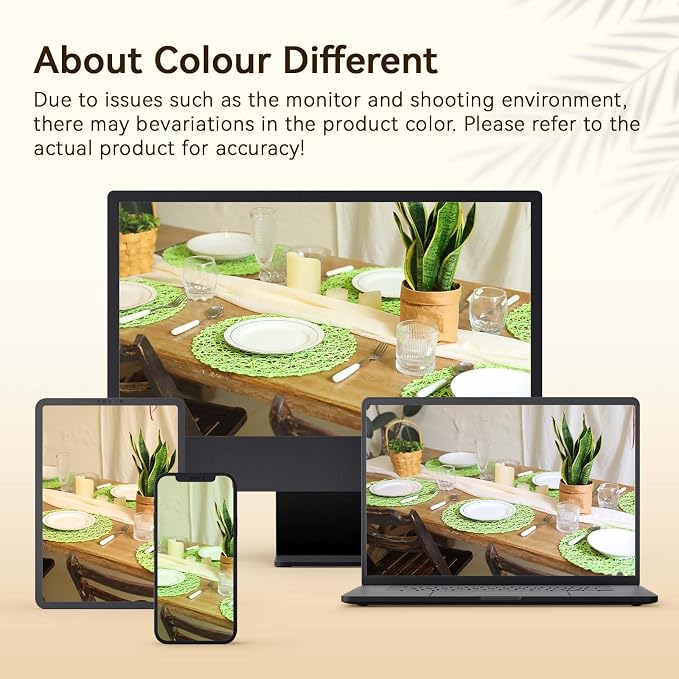 AHHFSMEI Paper Braided Round Placemats Set of 12 Natural Non-Slip Heat Resistant Table Mats for Dining Tables Woven Indoor Outdoor Place mats(Light Green,12)