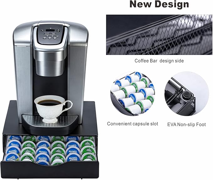 k cup Holders Drawer for Counter Small for Keurig k-cup Holder,with iron top (36 pods)