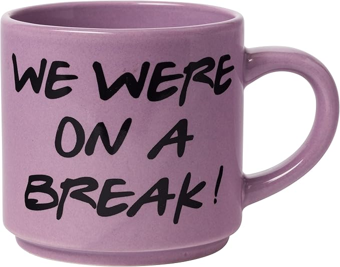 Silver Buffalo Friends Text Boxed 4-Pack Ceramic Mug Stack, 10-Ounces