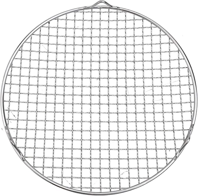 Professional Round Cooling Rack, Stainless Steel Wire Oven Grill for Food, Baking Cakes, Pizza, Barbecue, Drying, Easy Clean, Silver, Various Sizes(28cm)