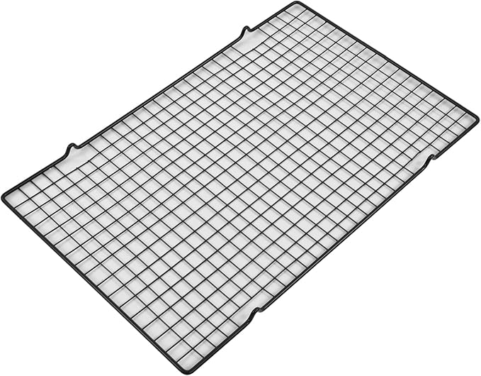 4 - Piece Set Stainless Steel Cooling Rack | Heavy - Gauge Grid for Even Baking/Cooling | Dishwasher Safe Barbecue Rack for Cookies, Meat & Veggies | 15.9 x 9.8 Inch