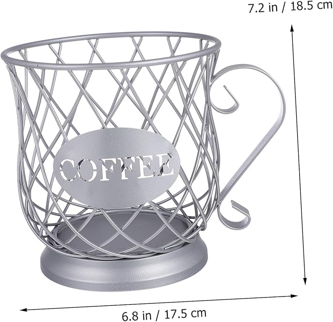 Zerodeko Cup Holder Coffee Storage Organizer Basket Container for Counter Coffee Bar