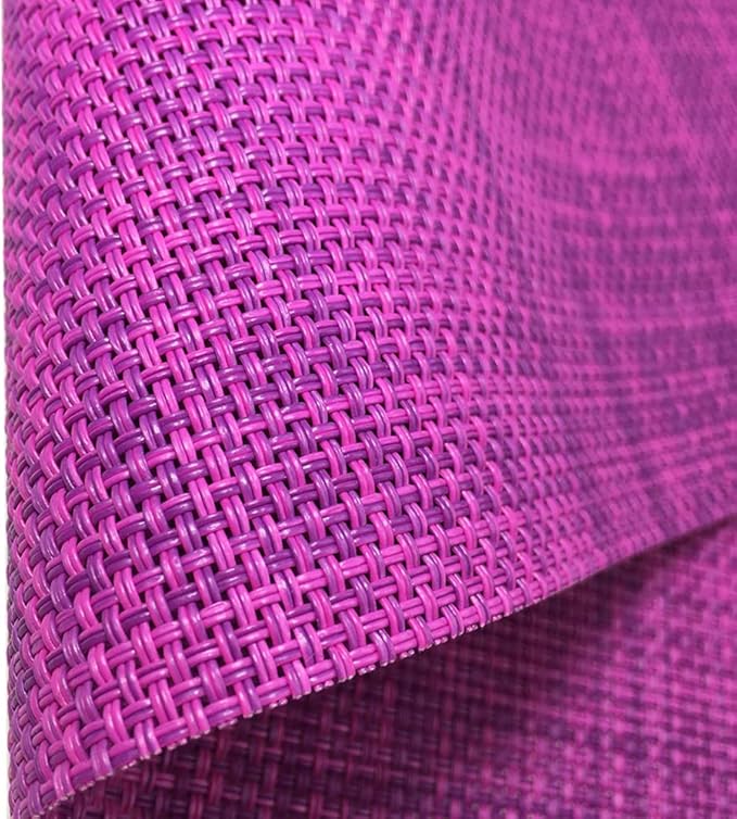 WAZAIGUR Placemats,Easy to Clean Crisscross Woven Vinyl Place Mats Durable Non-Slip Heat Resistant Table Mats,Placemats for Kitchen Table Set of 4,Purple