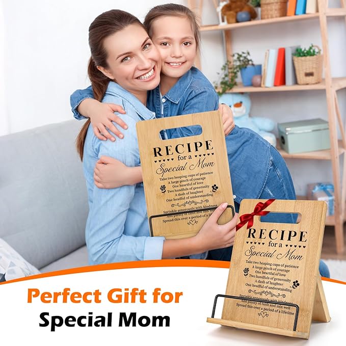 Mothers Day Birthday Gifts for Mom Cookbook Stand, Mom Birthday Gifts from Daughter Son, Best Mom Gifts Ideas, Mothers Day Gifts for Mom Best Mom Ever Gifts Mom Gifts for Birthday Christmas