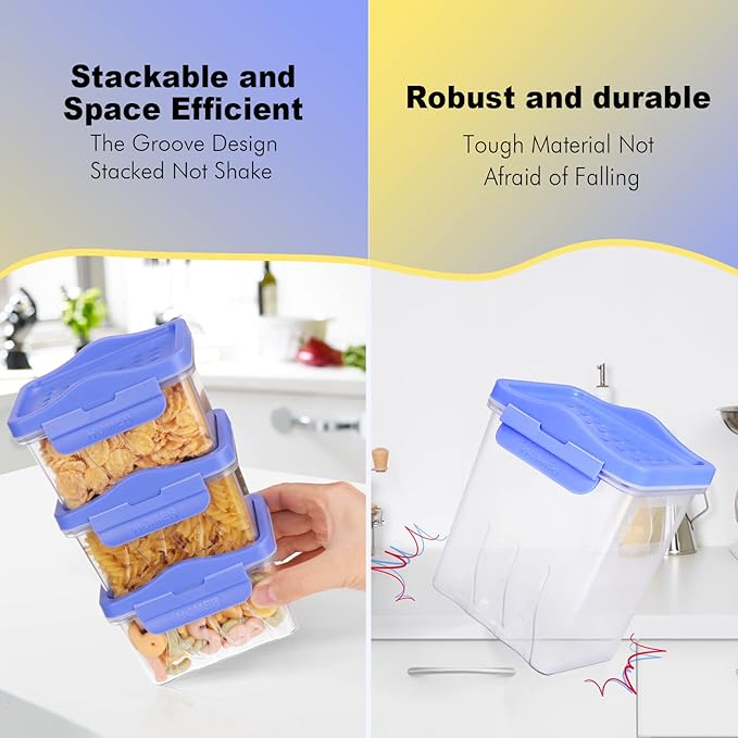 HOMER Moroccan Style Kitchen Canisters, 9-Piece BPA-Free Food Storage Set | Air-Tight Containers for Cereal, Pasta, Coffee & Spices