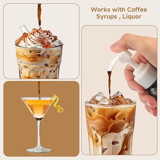 Syrup Pump for Javy Coffee Concentrate 6fl, Syrup Dispenser Pump for Cold Brew Coffee, No Drip Pouring, Replace Measuring Spoon for Consistent Dispensing (3Pcs)