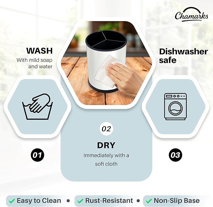 Kitchen Utensil Holder and Countertop Organizer. (White)