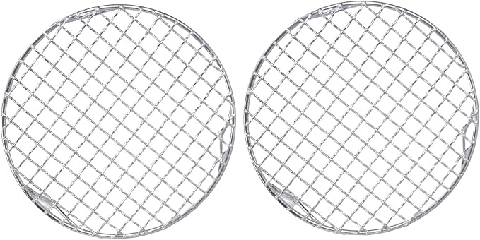 Multifuntional Round Cooling Rack Professional Barbecue Meshs Stainless Steel Texture Suitable for Baking and Grilling Oven Grills Sheet