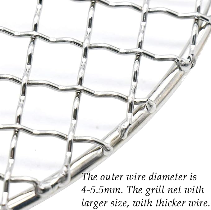 Comicfs Round Cooking Rack Dia 9.8" for Airfryer/Oven/Sheet Pan - Multi-Purpose Cooling/Barbecue Wire Baking Rack With Legs - Stainless Steel/Carbon Net Grill/Pan Grate (25cm/9.8")