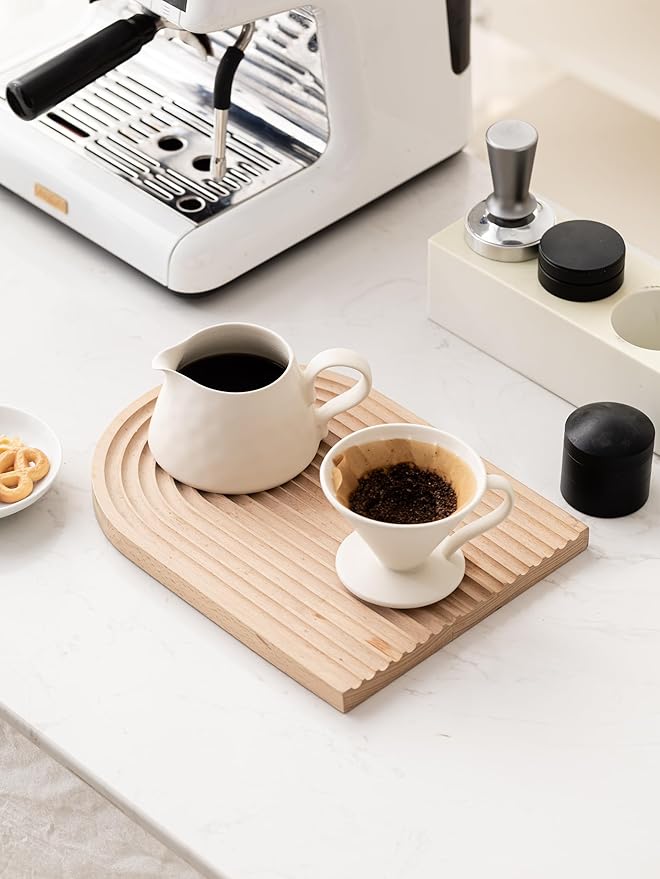 Pour Over Coffee Maker,Ceramic Coffee Maker With 40 pcs Paper Filter，15oz/450ml Ceramic Pour Over Coffee Dripper（Off White）