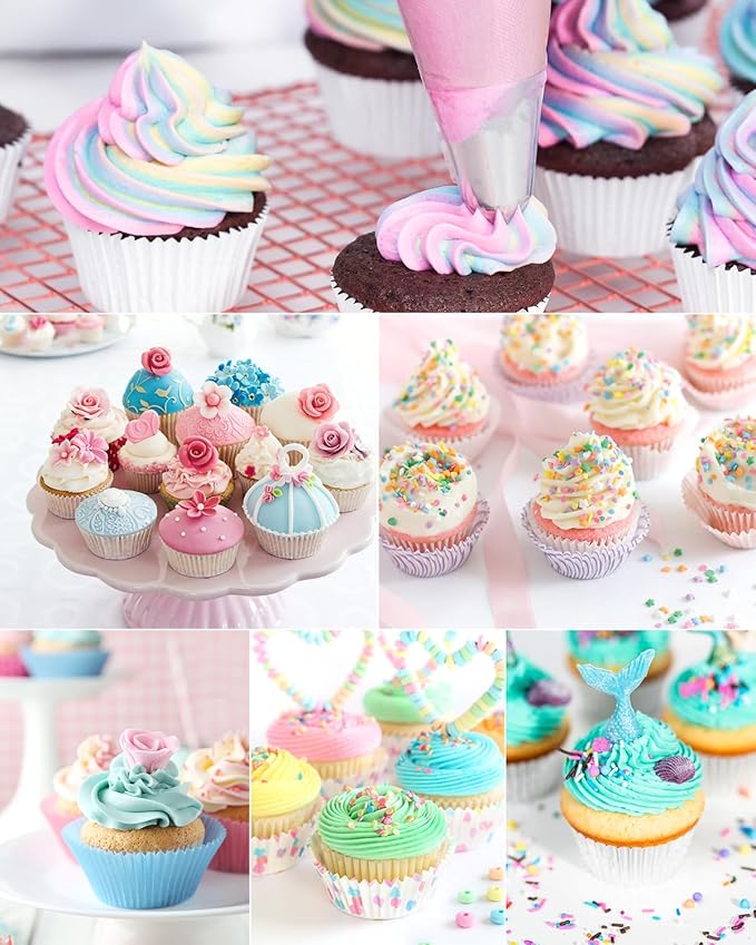 21 Inch Extra Large Piping Bags Disposable, 100 Pieces Icing Bags, Tipless Piping Bags, Thickened Pastry Bags, Non-Slip & Anti-Burst, Frosting Piping Bags for Cakes Cookies Decoration