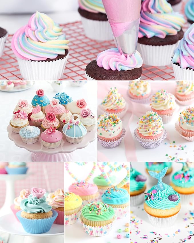 500 Pcs Piping Bags Disposable, 12 Inch Icing Bags, Tipless Piping Bags, Thickened Pastry Bags, Non-Slip & Anti-Burst, Frosting Piping Bags for Cakes Cookies Decoration