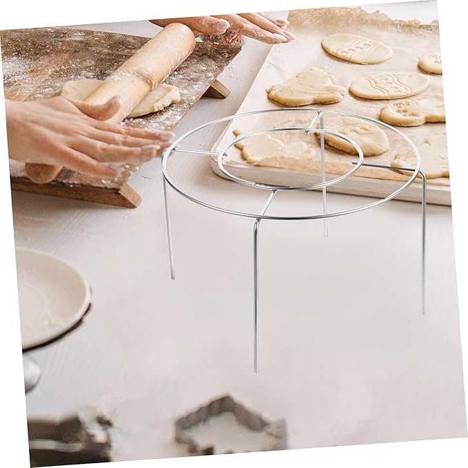 PRETYZOOM Stainless Steel Cake Cooling Rack for Cakes Versatile Baking and Drying Stand Oven Safe Compact Dessert Drying Utensil for Baking Enthusiasts
