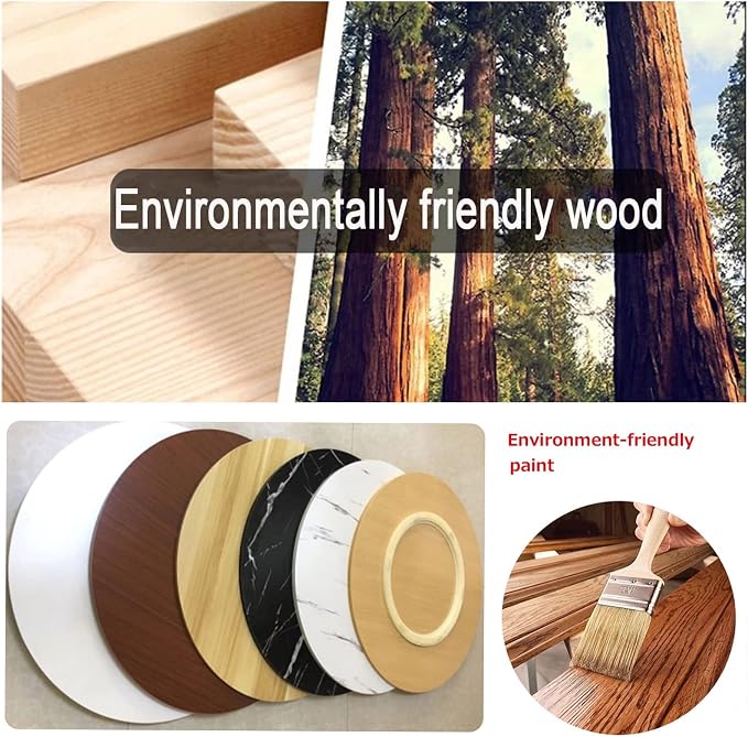 6 Colors Kitchen Wooden Lazy Susan Turntable, Round Turntable Large 50/60/70/80/90/100cm, 360° Rotating Serving Tray For Dining Table, Sturdy Wooden Rotating Serving Plate (Color : Red-brown, Size :