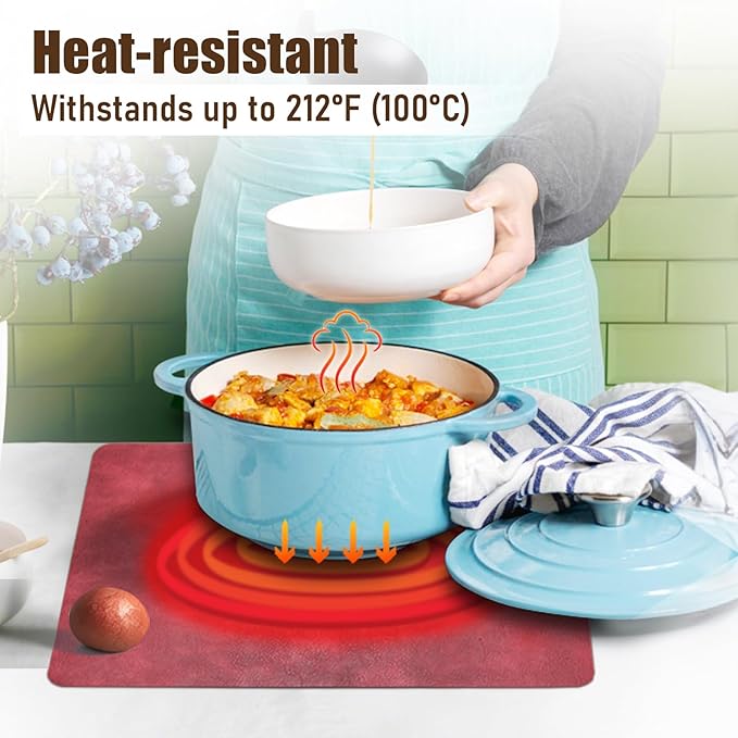 UnivoColors Placemats,Heat Resistant Placemats Set of 8 Washable 12 x 17 Inch,Waterproof Table Mats,Wipeable Pu Place Mats for Kitchen,Dining Room.Green