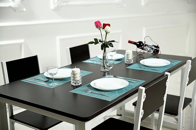 Placemats, Placemats for Dining Table Set of 6, Kitchen Table Mats Heat-Resistant Non-Slip Washable PVC Woven Vinyl Place Mats for Dining Room Table Decoration