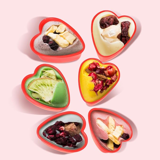 48 Pcs Heart Cake Pan Silicone Heart Cake Molds Baking Pan Nonstick Molds for Anniversary Birthday Snack Cupcake Baking (2.8 Inch)