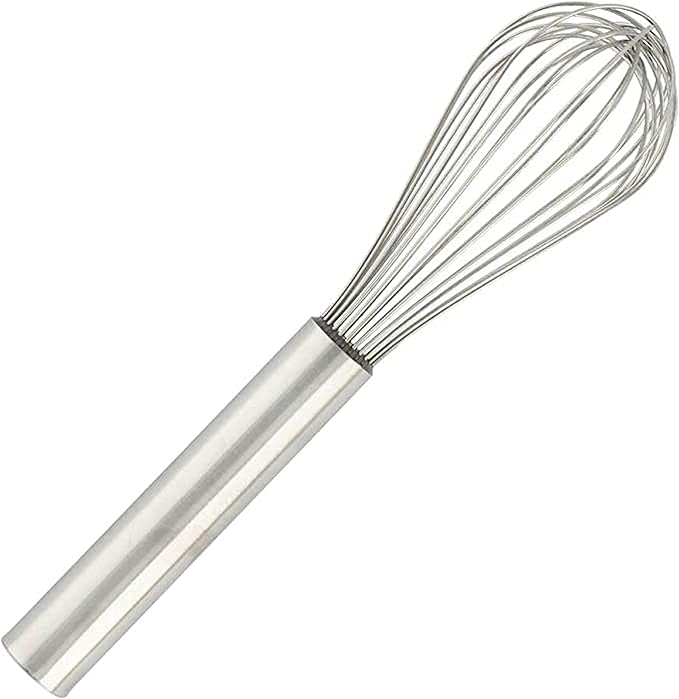 TrueCraftware- 10" Stainless Steel Piano Whip/Whisk- Kitchen Balloon Whisk Thick Wire Wisk Egg Frother for Cooking Blending Whisking Beating and Stirring