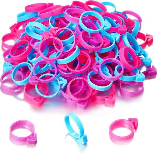 Patelai 120 Pieces Icing Bag Ties Silicone Decoration Piping Bag Ties for Cupcakes Cookies and Pastry(Rosy, Blue, Purple)