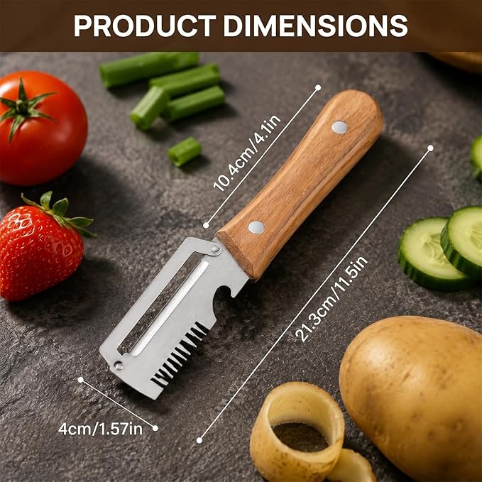 Vegetable Peeler, 2026 Upgrade Multifunctional Stainless Steel Peeler, 3 in 1 Vegetable Peeler for Kitchen, Kitchen Gadgets Tool for Fruit Pumpkin Peeling Potato Carrot Veggie Peeler (2Pcs)