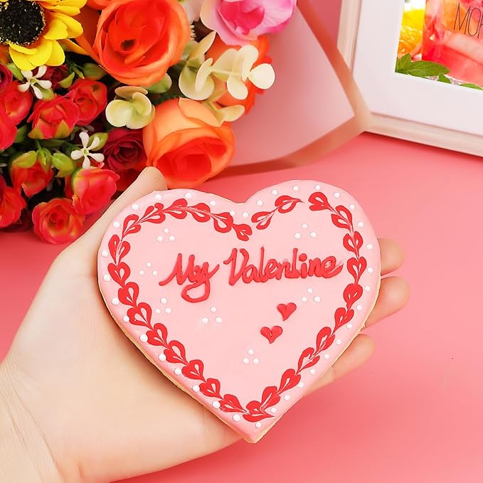 Heart Cookie Cutter Set - 5 Piece - 4.57" 3.86" 2.95" 1.97” 1.38" - Love Shaped Cookies Fondant Biscuit Molds for Valentines Day Holiday Birthday Party - Stainless Steel