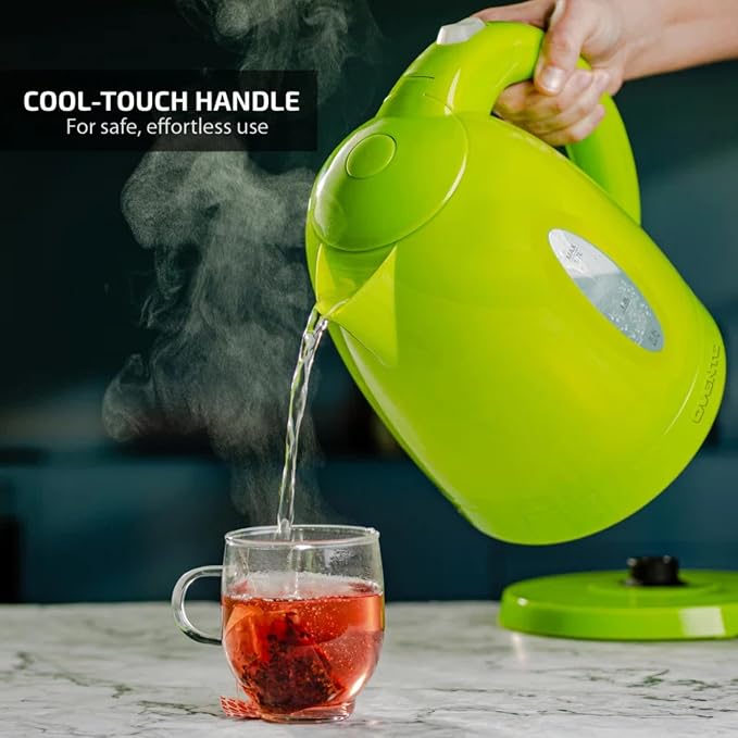 OVENTE Electric Kettle,1.7L Fast Boiling Water Heater for Coffee or Tea,BPA Free with Water Level Gauge,Auto Shut-Off,Boil-Dry Protection,Indicator Light and Removable Filter,Green KP72G,(Pack of 12)