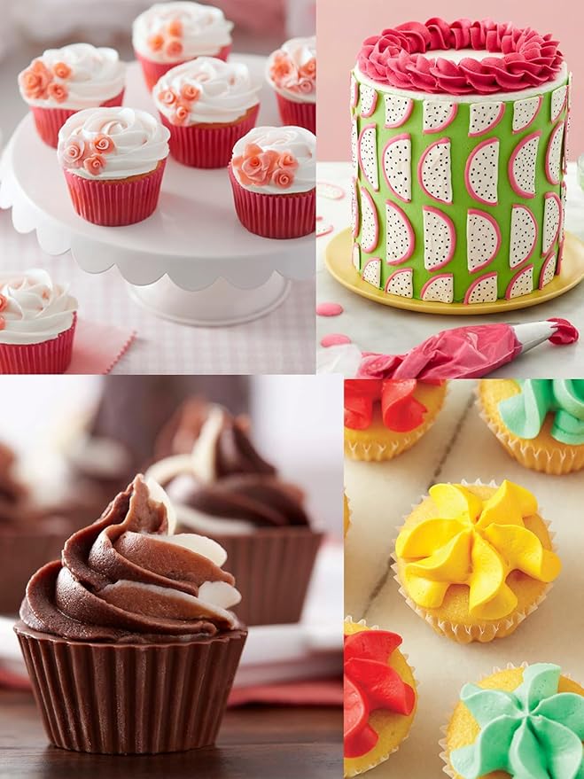 1M Open Star Piping Tips,1M Tips with Bags,3 Rosette Tip with 20 Disposable Piping Bags for Cake Decorating