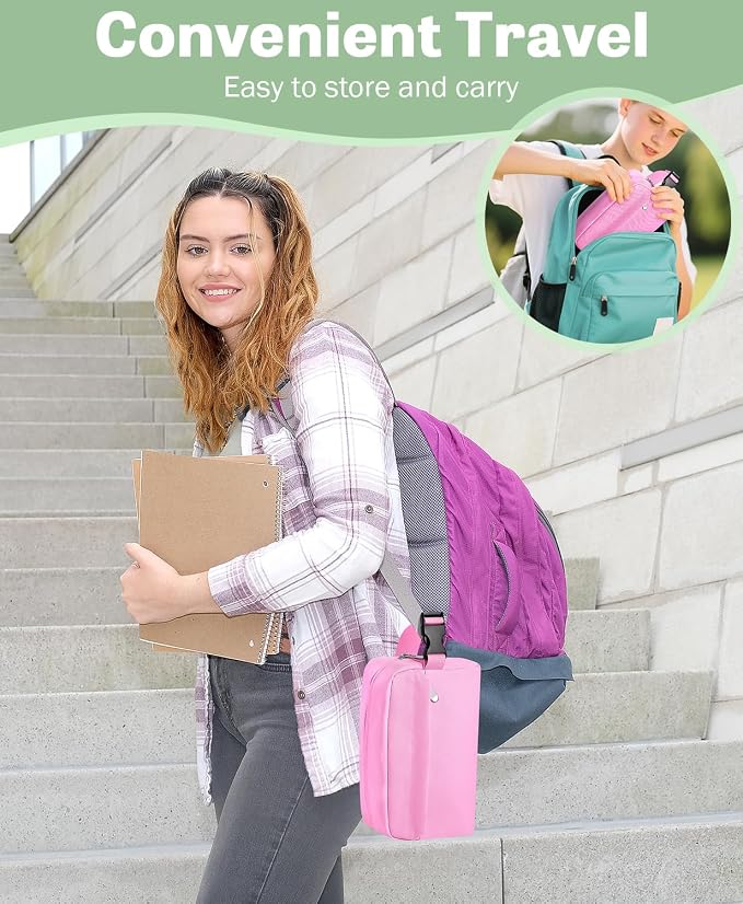 Freezable Lunch Bag, Freezable Snack Bag for Travel Work School, Small Insulated Lunch Box for Adults, Kids Mini Cooler Lunch Box with Ice Pack
