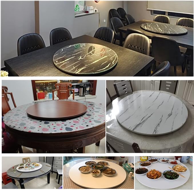 Lazy Susan Wooden Turntable Round 50/60/70/80/90/100cm, Smooth Rotational, 360° Rotation Serving Tray For Kitchen Dining Table Hotel Dining Table Tabletop Service Plate (Color : Red-brown, Size : Ø6