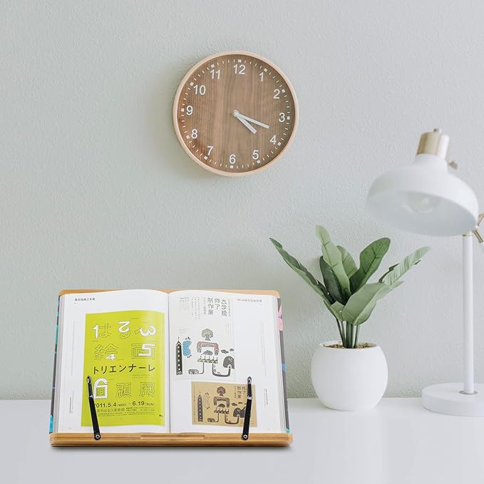 Extra Large Book Stand 19.68" x 14.0" Bamboo Adjustable Heavy-Duty Book Holder for Thick Textbooks,Cookbook Holders Stands for Kitchen Counter,Cookbook Stand, Desktop Bookstand for Law School