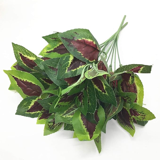 CATTREE Artificial Shrubs, Plastic Plants Heart Grass Fake Green Bushes Greenery Leaves Wedding Indoor Outdoor Home Garden Verandah Office Table Centerpieces Arrangements Decoration 4 pcs