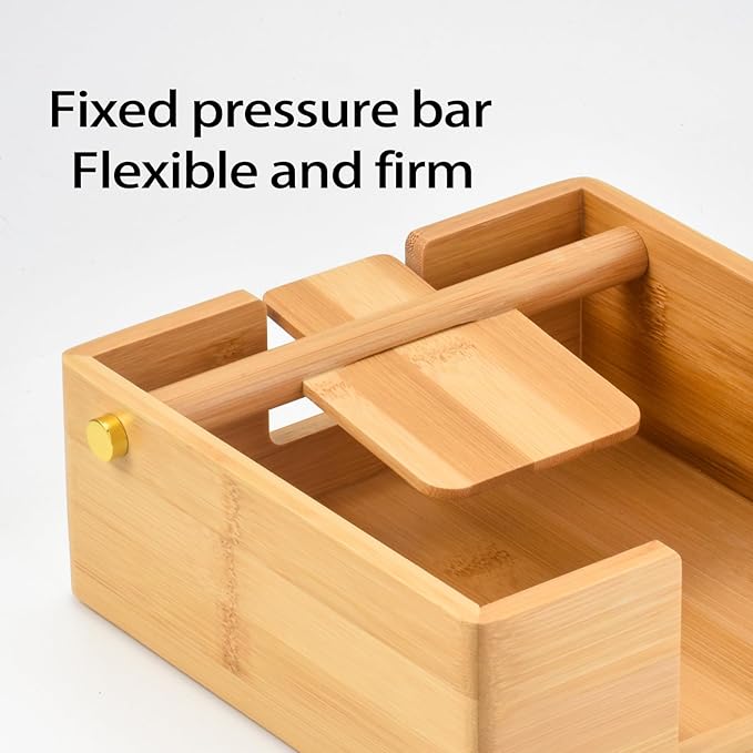 Natural Bamboo Napkin Holder for Table, Napkin Dispenser, Decorative Beverage Napkin Holder for Kitchen, Home,Bar (Natural)