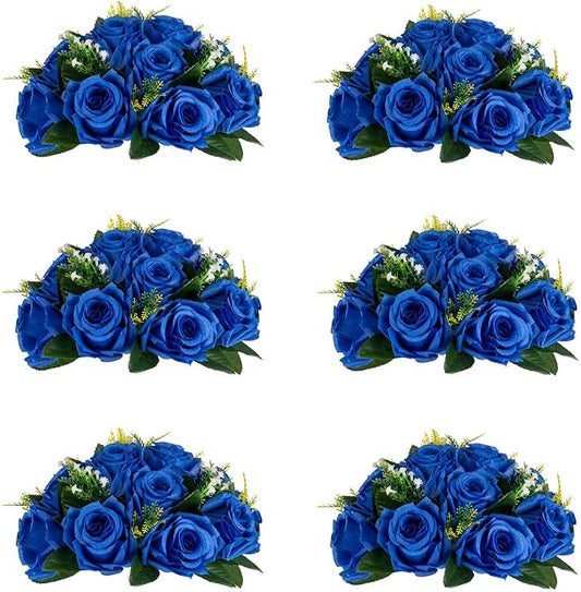 Flower Centerpieces for Wedding Tables: Wedding Table Decorations Royal Blue Flower Balls Centerpieces for Engagement Cerebration Party Center Pieces 6 Packs