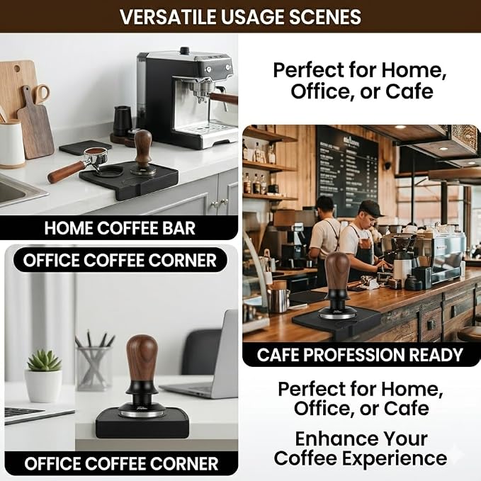 51mm Espresso Tamper, Spring Loaded Coffee Tamper with Stainless Steel Ripple Base, Auto-Leveling Calibrated Tamper Tool for 51mm Portafilter, Barista Espresso Accessories, normcore tamper