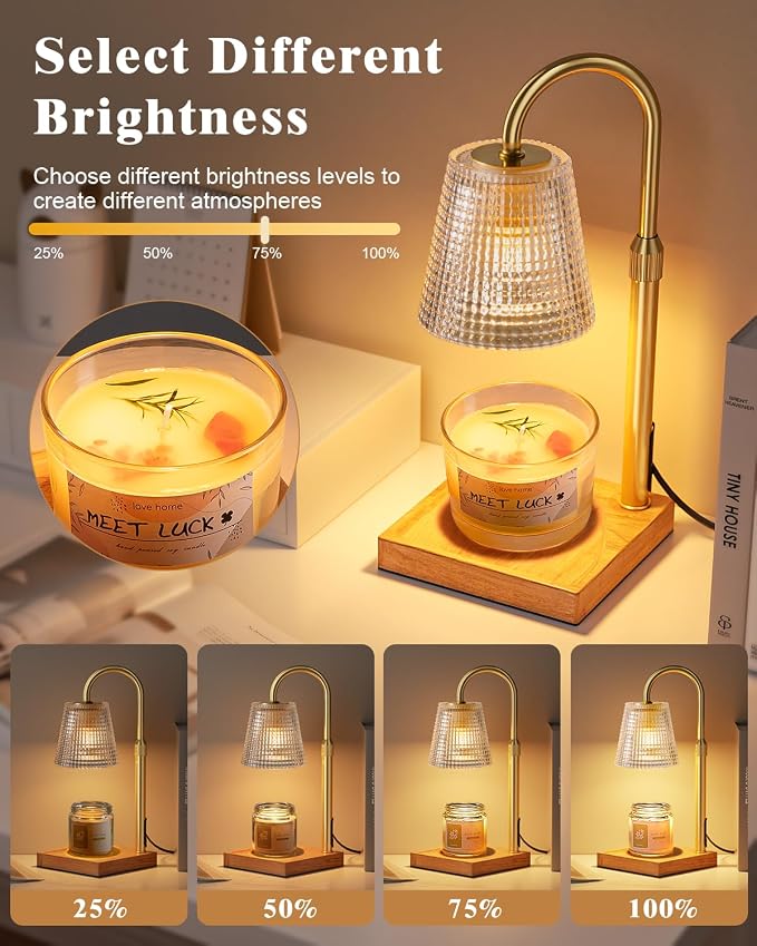 Hong-in Candle Warmer Lamp with Timer Dimmer,Christmas Birthday Gifts for Women Mom,House Warming Gifts New Home Room Decor,Vintage Wax Warmer for Scented Wax Jar Candles