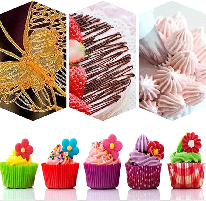 Joyee Pastry Bags Reusable, Reusable Pastry Bags for Baked Goods, Cookie, Cake, Dessert Cream Frosting Piping Bag 16 Inch 14 Inch 12 Inch 10 Inch, Cake Decorating Supplies Tool Accessories, White