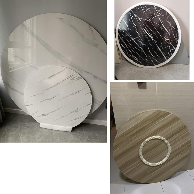 Large Wooden Turntable 360° Rotating Lazy Susan Round 50cm-100cm, Sturdy And Smooth Running, Round Rotating Serving Plate/Swivel Tray, For Passing Things Around The Dinner Table (Color : Red-brown,