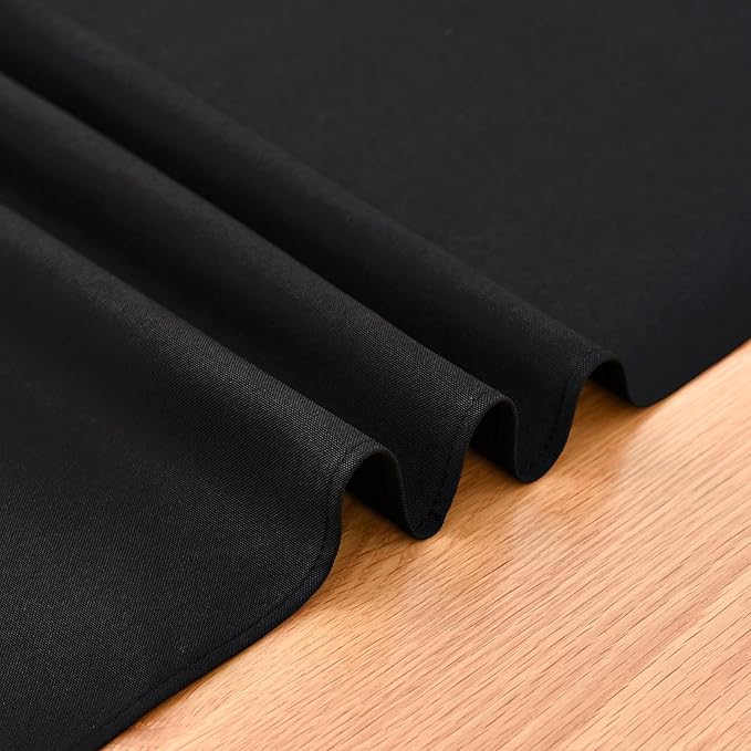 Farmhouse Rustic Table Runner Black Faux Linen Table Runners Water Resistant Table Runner 60 inches Long for Living Room Dresser Bedroom Kitchen Dining Party 13x60 Inch