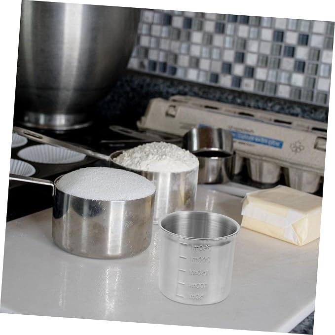 Healifty 3pcs Food Measuring Beaker Capacity Latte Art Container Easy to Clean Kitchen Tool for Precise Measurements for Cooking Baking Stackable Design for Space Saving Storage