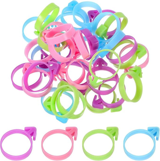 40Pcs Piping Bag Clips, Reusable Pastry Bag Ties Silicone Icing Bag Ties Decoration Bags Clips for Cookies Cupcakes Pastry Baking Supplies (4 Colors)