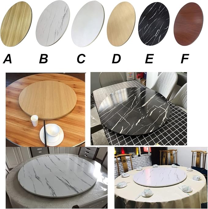 Lazy Susan Turntable 50cm~100cm Round Wooden Rotating Serving Plate For Dining Table, Large Rotating Tray For Serving Dishes, Easy Share All Food, Table Top Service Tray (Color : B, Size : Ø70cm(28i