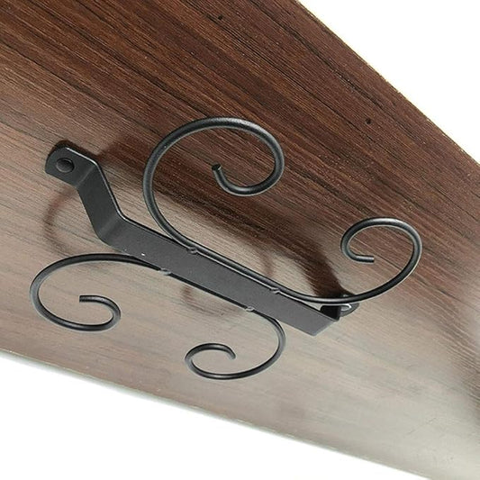 Wine Glasses Rack, European Under Cabinet Wine Glass Holder Stemware Rack Glass Storage Hanger Iron Hanging Shelf with 4 Hooks Organizer for Home Kitchen Bar Decor, 7.1X6.7In,