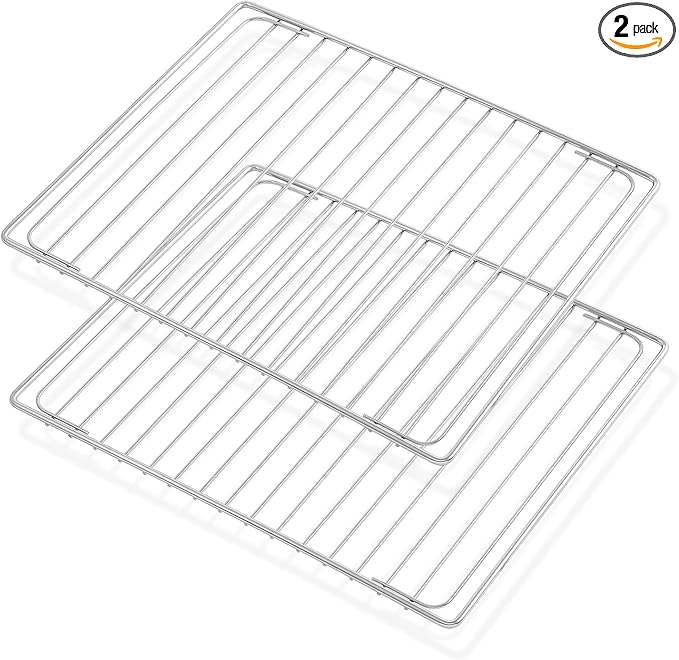 Allstare BOV800XL Pro BOV845BSS Oven Rack Replacement for Breville Smart Oven Parts 304 Stainless Steel Air Fryer Racks SP0002651 Plus BOV810BSS Breville Toaster Oven Wire Baking Rack 2 Pcs