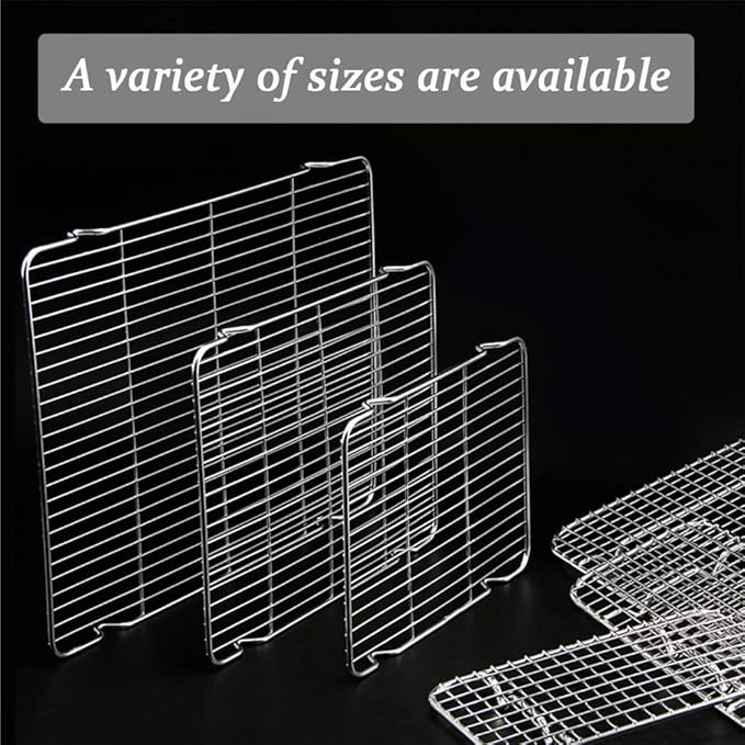 Cooling Rack with 4 Legs Heavy Duty Grill Net 7.9in x 12.4in Roasting Wire Grate Baking Racks, Fit Various Size Cookie Baking Sheet,Oven Dishwasher Safe(7.9"X12.4"31.5X20cm)