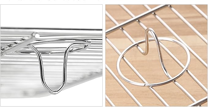 Durable Stainless Steel Round Baking Barbecue Rack Multi-Purpose Wire Food Steamer/Cooking/Baking/Steaming Rack/Stand(with legs)