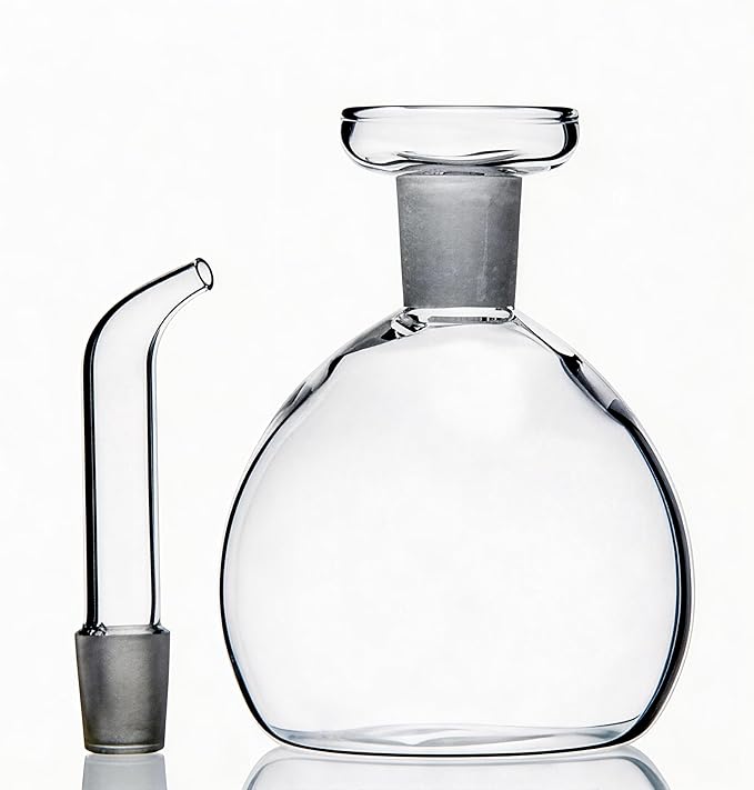 ELETON Cylindrical 16 oz Olive Oil Dispenser Bottle Glass with No Drip Spout -Olive Oil & Vinegar Dispenser Glass Cruet Decanter- Glassware Seal Handicraft Easy Clean Drip Free Bottles for Kitchen