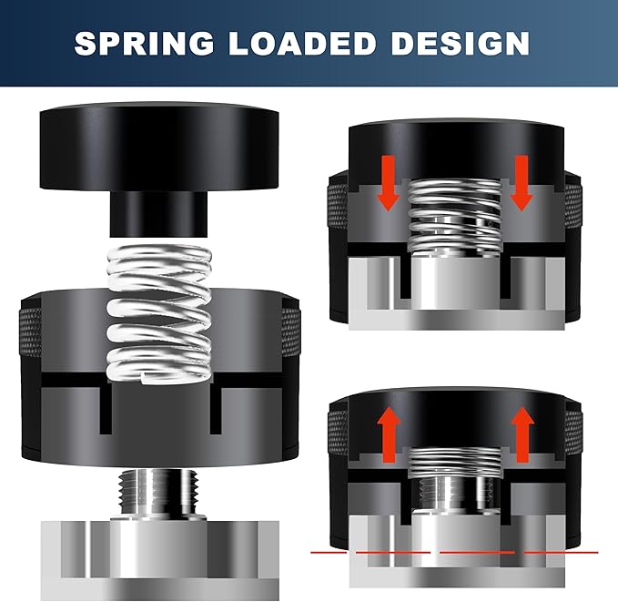NEOUZA 49mm Coffee Palm Tamper Barista Leveler Tool Spring Loaded Stainless Steel Flat Base for Espresso Machine Portafilter