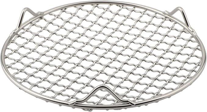 Professional Round Cooling Rack, Stainless Steel Wire Oven Grill for Food, Baking Cakes, Pizza, Barbecue, Drying, Easy Clean, Silver, Various Sizes(20cm)
