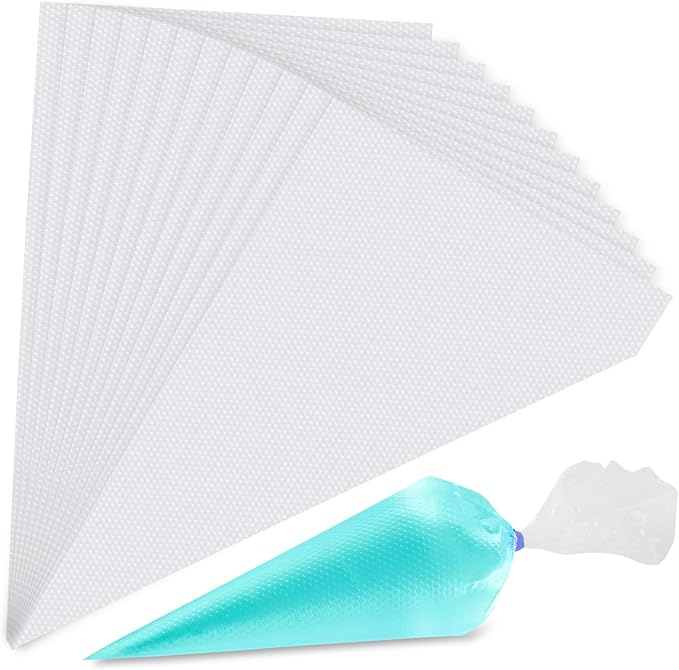 100 Pcs Disposable Piping Bags 12inch Anti Burst Pastry Bags Pastry Bag Pastry Crimpers Icing Piping Bags for Frosting Ideal for Cake Macarons Dessert Decorations Cookies Baking Cupcakes (Clear)